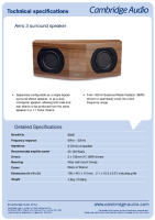 Cambridge Audio Aero_3 - Technical Specifications 